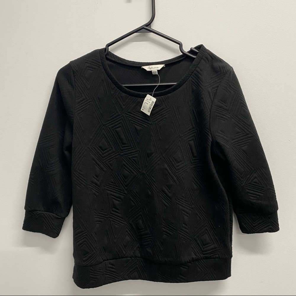 ✨NEW✨ BLACK BOXY TOP 3/4 SLEEVES